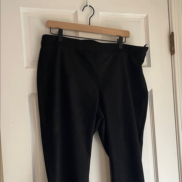 Talbots Black Stretch Suede Pants - Picture 2 of 10